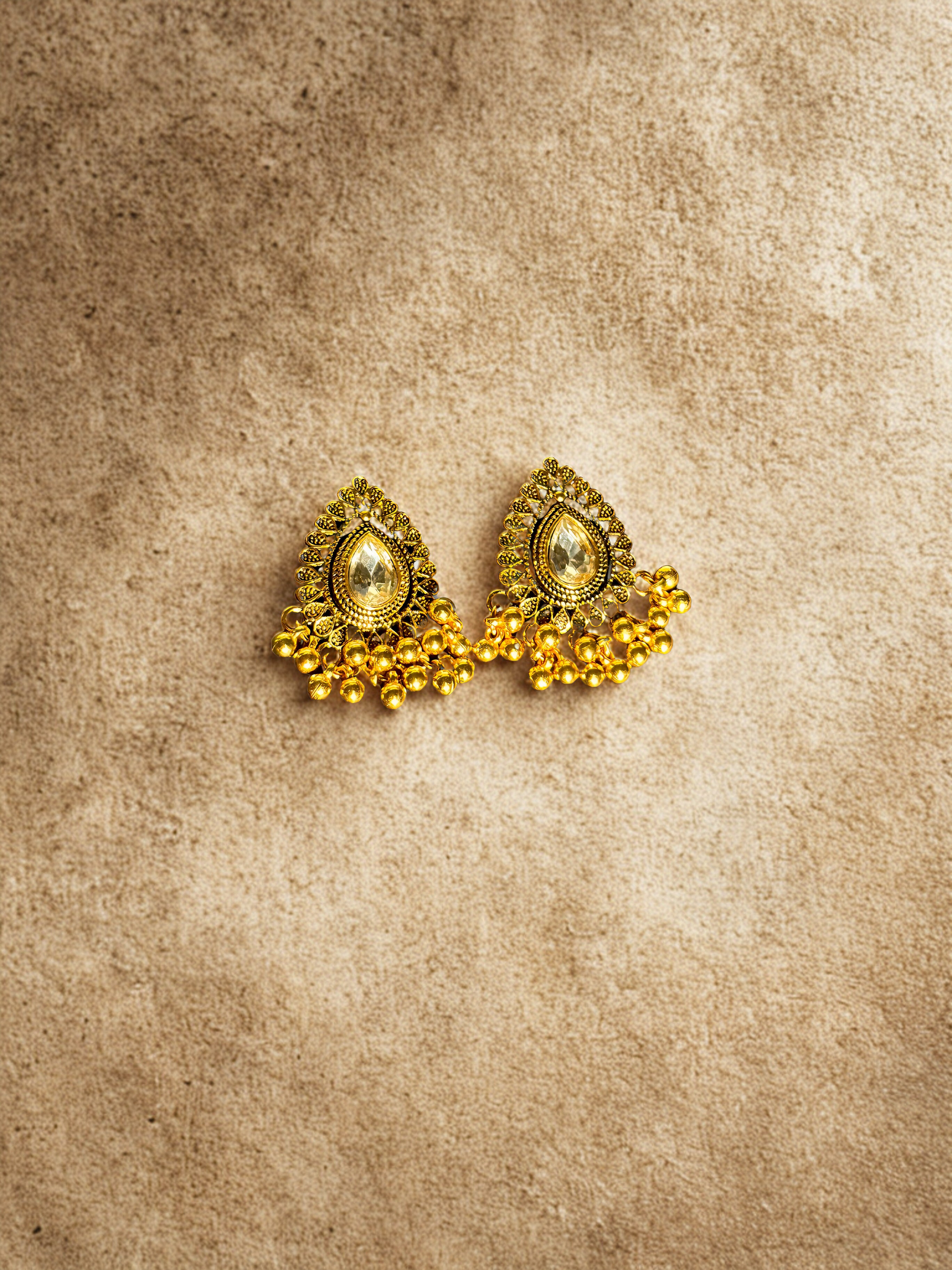 NOORAIN GOLD EARRINGS - KARMA COLLECTION