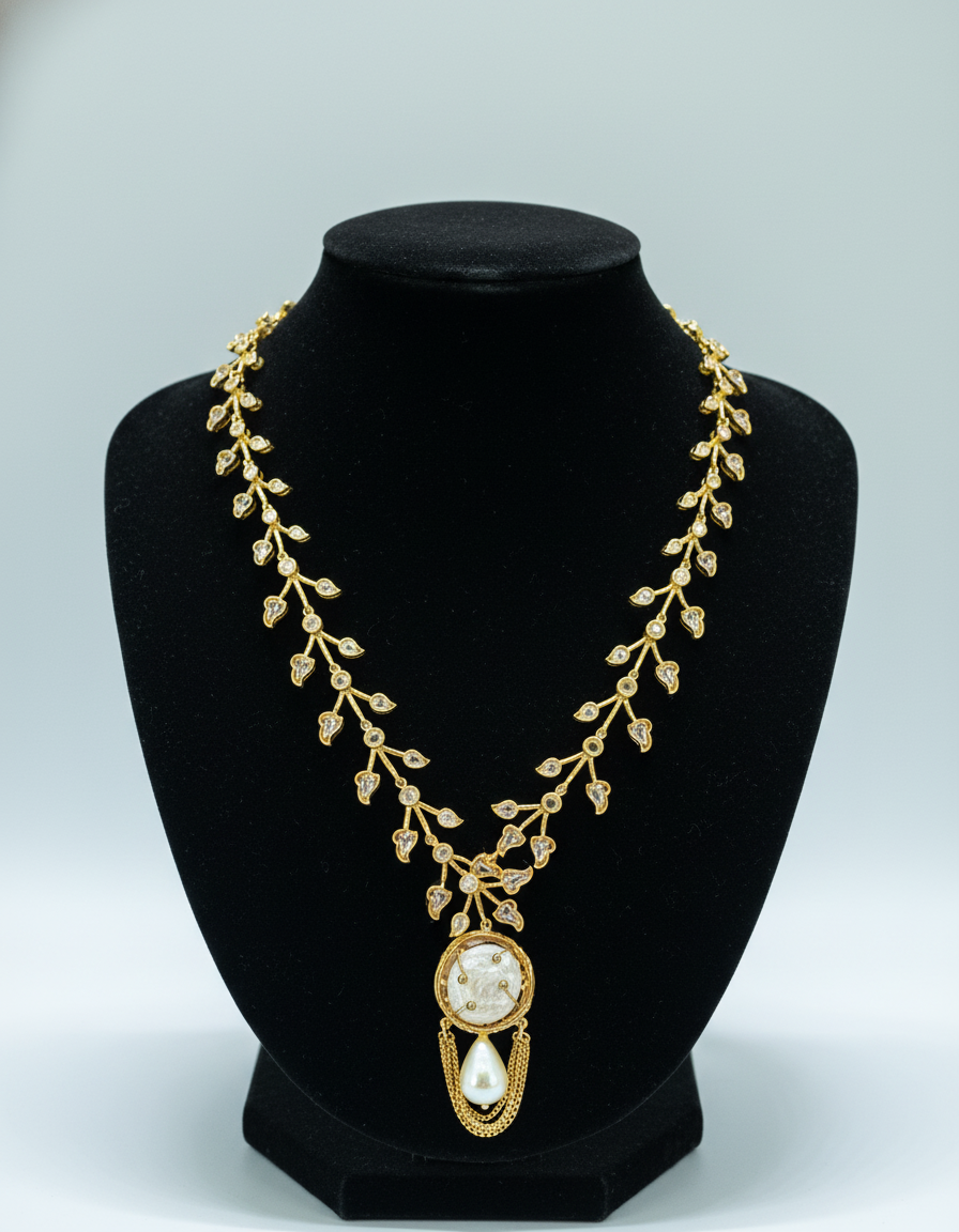 LU'LU EMPRESS PEARL NECKLACE AND EARRING SET