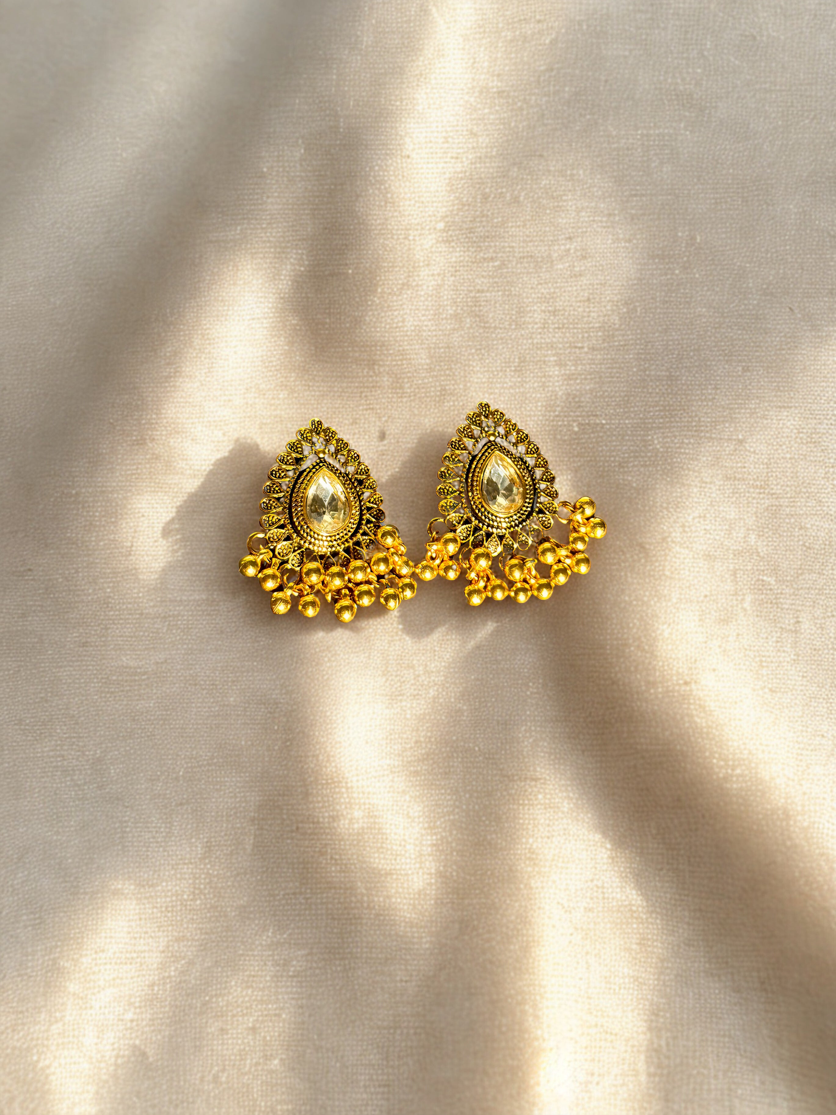 NOORAIN GOLD EARRINGS - KARMA COLLECTION